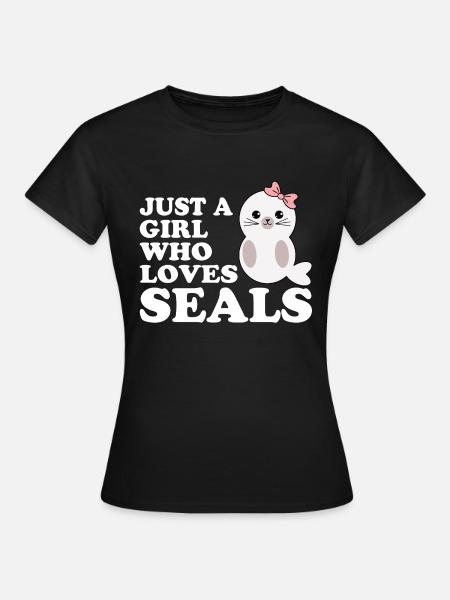 Phoque phoque fille cadeau chien sceau - T-shirt Femme - noir