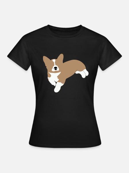Corgi - Frauen T-Shirt - Schwarz