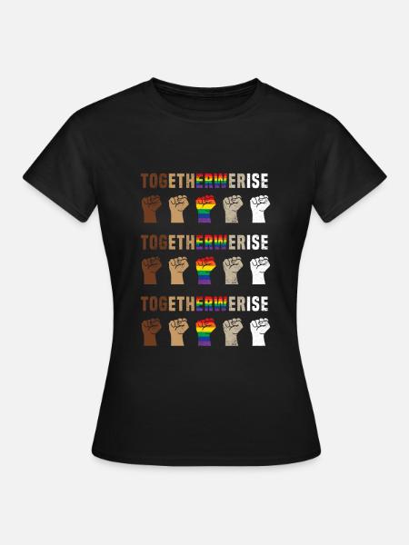 Ensemble, nous élevons BLM Black Lives Matter - T-shirt dam - svart