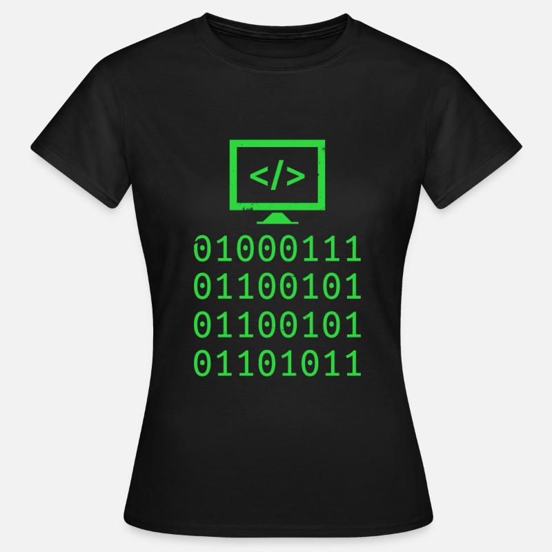 Programmieren von Binary Code Coding Gift - Frauen T-Shirt - Schwarz