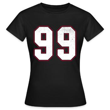 Numéro quatre-vingt-dix neuf - 99 Classic Vintage Sport - T-shirt Femme - noir - Devant - AI Model Female 172 dark (172cm)
