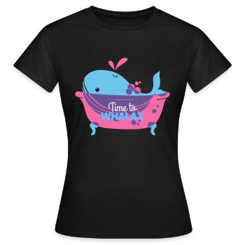 Time to relax, time to Whalax - Women's T-Shirt - black - Front - AI Model Female 172 dark (172cm)