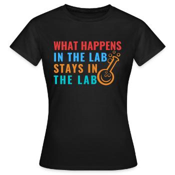 CE QUI SE PASSE DANS LE LABORATOIRE RESTE DANS LE LABORATOIRE - LABTECH - T-shirt Femme - noir - Devant - AI Model Female 172 dark (172cm)