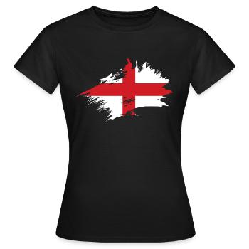 Drapeau Angleterre Drapeau anglais Anglais Anglais - T-shirt Femme - noir - Devant - AI Model Female 172 dark (172cm)