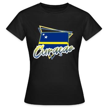 Curaçao - Frauen T-Shirt - Schwarz - Vorne - AI Model Female 172 dark (172cm)
