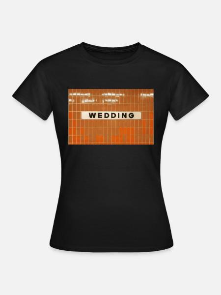 Wedding U-Bahn Bahnstation I Geschenk Berlin Liebe - Frauen T-Shirt - Schwarz