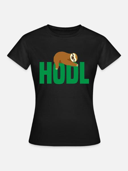 Fautier mit Bitcoin, Hodl - Frauen T-Shirt - Schwarz