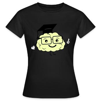 smart brain 02 - Women's T-Shirt - black - Front - AI Model Female 172 dark (172cm)