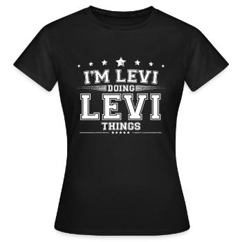 Lévi - T-shirt Femme - noir - Devant - AI Model Female 172 dark (172cm)