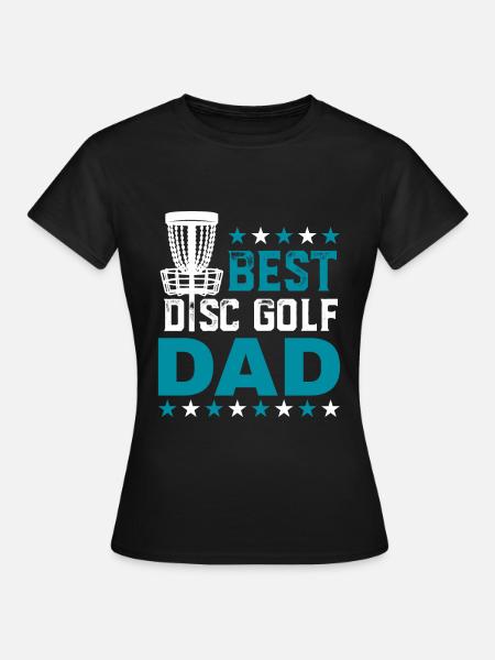 Beste Disc Golf Dad Fathers Day - Dame-T-shirt - sort
