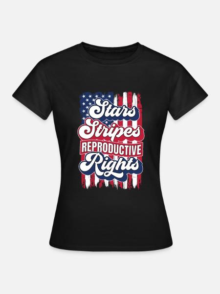 Stars Stripes Reproduktive Rechte 4. Juli US - Dame-T-shirt - sort