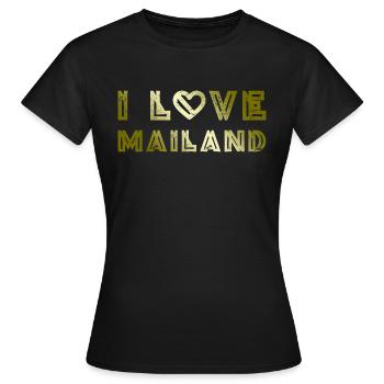 I Love Milan - Women's T-Shirt - black - Front - AI Model Female 172 dark (172cm)