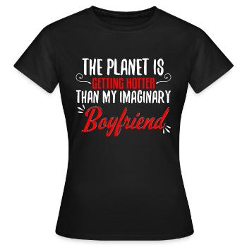 Than My Imaginary Boyfriend - Women's T-Shirt - black - Front - AI Model Female 172 dark (172cm)