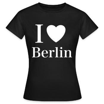 J’adore Berlin - T-shirt Femme - noir - Devant - AI Model Female 172 dark (172cm)