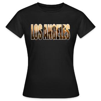 los angeles - Frauen T-Shirt - Schwarz - Vorne - AI Model Female 172 dark (172cm)
