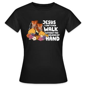 Église Religion Catholique Catholique Jésus-Christ - T-shirt Femme - noir - Devant - AI Model Female 172 dark (172cm)