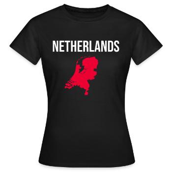 Niederlande Souvenir - Frauen T-Shirt - Schwarz - Vorne - AI Model Female 172 dark (172cm)