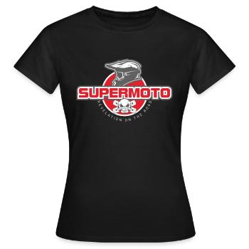 SUPER MOTO Monkey Helmet red - Women's T-Shirt - black - Front - AI Model Female 172 dark (172cm)