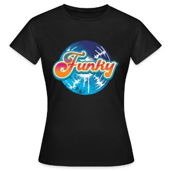 Funky - Frauen T-Shirt - Schwarz - Vorne - AI Model Female 172 dark (172cm)
