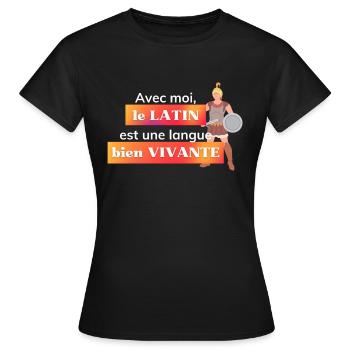 Fiers d'être Professeurs de Lettres classiques - T-shirt Femme - noir - Devant - AI Model Female 172 dark (172cm)