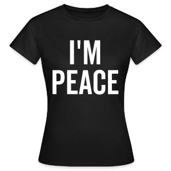 Ich bin Frieden - Frauen T-Shirt - Schwarz - Vorne - AI Model Female 172 dark (172cm)