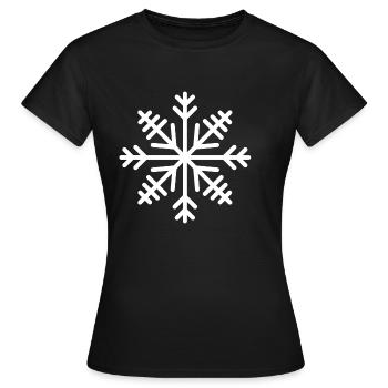 Schneeflocke - Frauen T-Shirt - Schwarz - Vorne - AI Model Female 172 dark (172cm)
