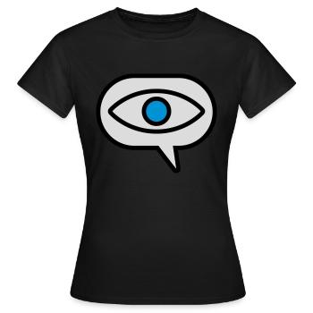 Auge Sehen Comic Sprechblase - Frauen T-Shirt - Schwarz - Vorne - AI Model Female 172 dark (172cm)