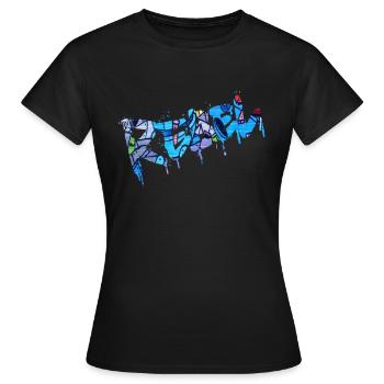 Rebel Rebels Lustige Retro Musik Hip Hop Rocknroll - Frauen T-Shirt - Schwarz - Vorne - AI Model Female 172 dark (172cm)