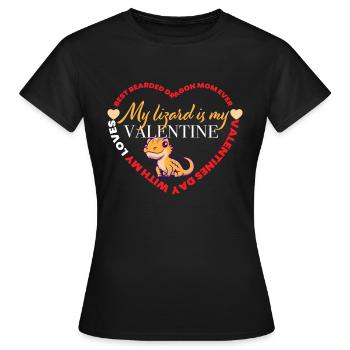 Valentine's Lizard - Women's T-Shirt - black - Front - AI Model Female 172 dark (172cm)