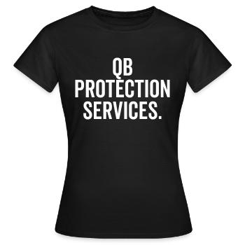 QB Protection Services - Frauen T-Shirt - Schwarz - Vorne - AI Model Female 172 dark (172cm)