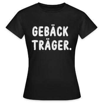 Gebäck Träger Gebäckträger - Frauen T-Shirt - Schwarz - Vorne - AI Model Female 172 dark (172cm)