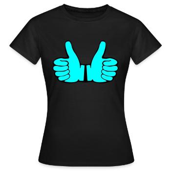 Like Hands - Women's T-Shirt - black - Front - AI Model Female 172 dark (172cm)