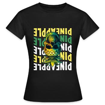 Upside Down Pineapple - Women's T-Shirt - black - Front - AI Model Female 172 dark (172cm)