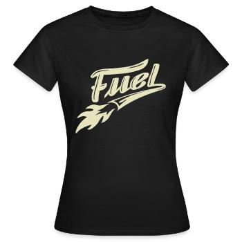 Fuel flame - flamme de carburant - T-shirt Femme - noir - Devant - AI Model Female 172 dark (172cm)