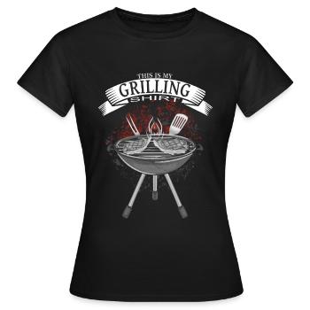 Grillen Grillmeister Grill Geschenk Grill Shirt - Frauen T-Shirt - Schwarz - Vorne - AI Model Female 172 dark (172cm)