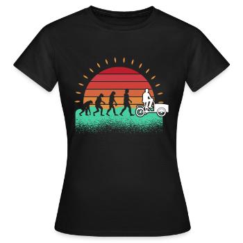 Bicycle Cargo Bike Cargo Bike - Women's T-Shirt - black - Front - AI Model Female 172 dark (172cm)