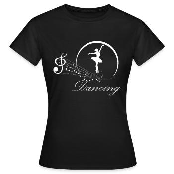 Dancing Dance Music - Women's T-Shirt - black - Front - AI Model Female 172 dark (172cm)