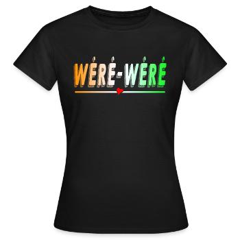 WO WAREN LOVE CÔTE D'IVOIRE - Frauen T-Shirt - Schwarz - Vorne - AI Model Female 172 dark (172cm)