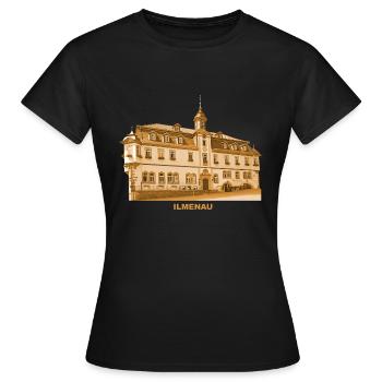 Ilmenau Rathaus Ilm Goethe Thuringen - T-shirt Femme - noir - Devant - AI Model Female 172 dark (172cm)