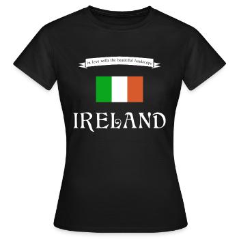 Irlande Irlande - T-shirt Femme - noir - Devant - AI Model Female 172 dark (172cm)