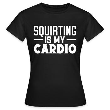 I Heart Squirters Blague pour adultes J'aime jouir - T-shirt Femme - noir - Devant - AI Model Female 172 dark (172cm)