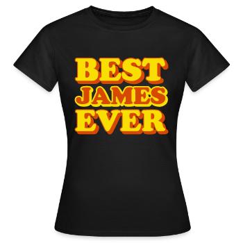Drôle de cadeau avec prénom James - T-shirt Femme - noir - Devant - AI Model Female 172 dark (172cm)