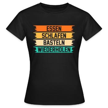 Bastler Basteln - Frauen T-Shirt - Schwarz - Vorne - AI Model Female 172 dark (172cm)
