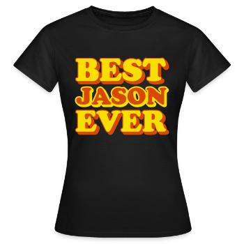 Cadeau amusant avec le prénom de Jason - T-shirt Femme - noir - Devant - AI Model Female 172 dark (172cm)