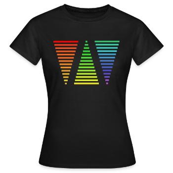 Volume de couleur M-AX - T-shirt Femme - noir - Devant - AI Model Female 172 dark (172cm)