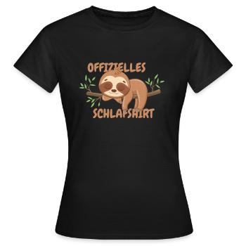 Offizielles Schlafshirt - Frauen T-Shirt - Schwarz - Vorne - AI Model Female 172 dark (172cm)