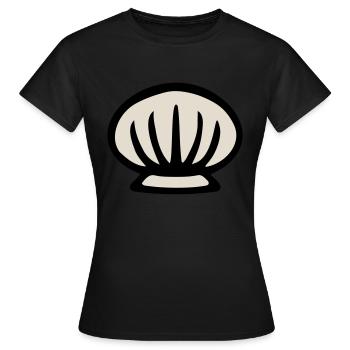 Jakobsmuschel - Frauen T-Shirt - Schwarz - Vorne - AI Model Female 172 dark (172cm)