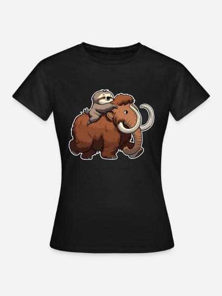 Wollmammut Mammut Mammut Geschenk Faultier - Frauen T-Shirt - Schwarz