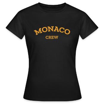 Monaco Crew - Monte Carlo - Mer Méditerranée - T-shirt Femme - noir - Devant - AI Model Female 172 dark (172cm)