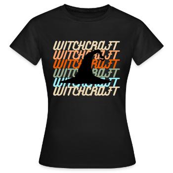 Retro Design Witchcraft and Witch Hat - Women's T-Shirt - black - Front - AI Model Female 172 dark (172cm)